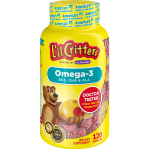 Vitaminas L’il Critters Omega-3 para niños, 120 gomitas