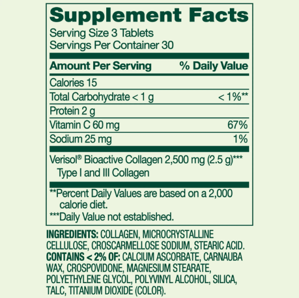 Spring Valley Colágeno + Vitamina C Alta Absorción 2500 mg – 90 tabletas - Imagen 9